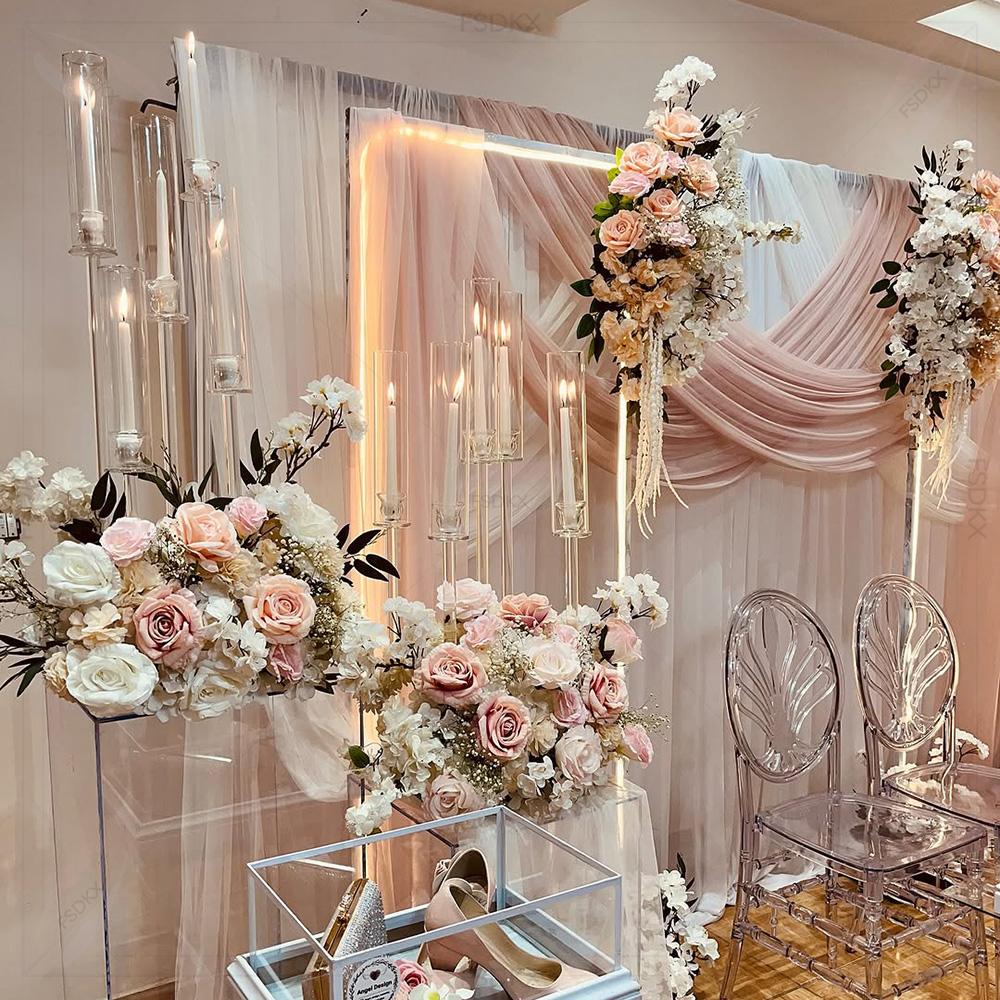 웨딩 장식용 도매 고급 맞춤형 측정 화이트 드레이프 배 - Wedding Backdrop Curtain 리뷰 및 가격